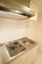 コンパクトなキッチンで掃除もラクラク