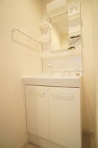 スペースが確保できる洗面所です