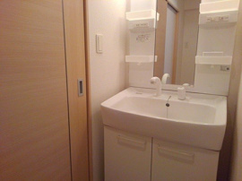 スペースが確保できる洗面所です