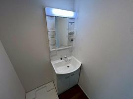 忙しい朝には欠かせない洗面所です