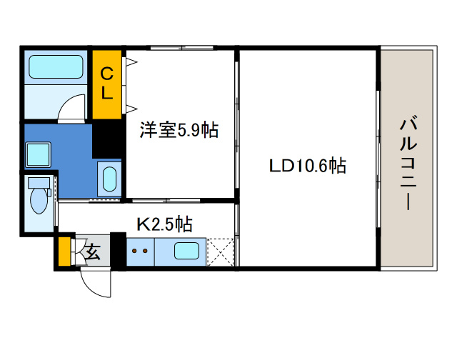 CITY SPIRE難波WESTⅡの間取り