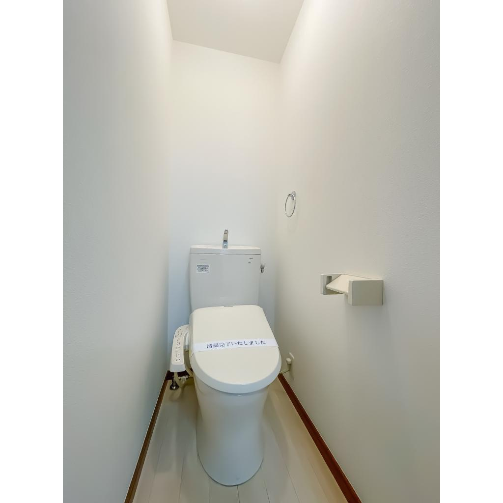 落ち着いた色調のトイレです