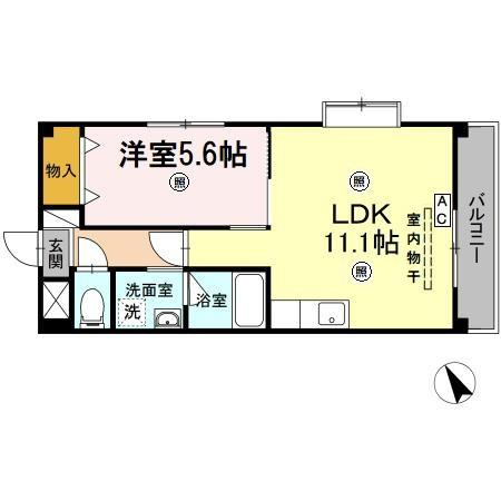 コンフォール空港通りの間取り