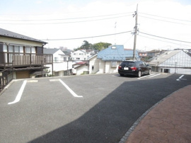 駐車場に車を止められます