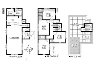 【間取り】 | 越谷市大林H　新築分譲住宅 | ◆土地面積：101.33㎡　◆建物面積：101.64㎡　◆土地面積：4LDK