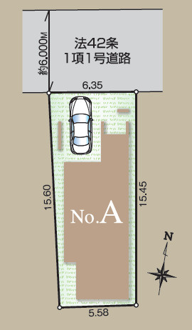中野区沼袋1丁目　高品質　太陽光×屋上付き邸宅　限定1棟の区画図
