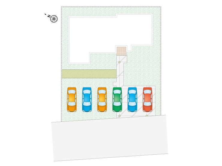 小山市粟宮　新築戸建（平屋）の区画図