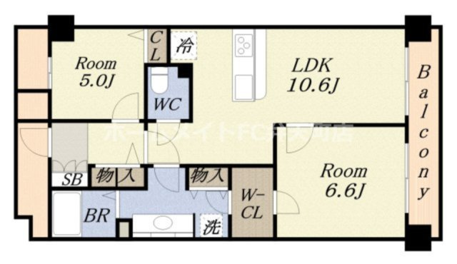 【間取り】 | クラウンハイム弁天町