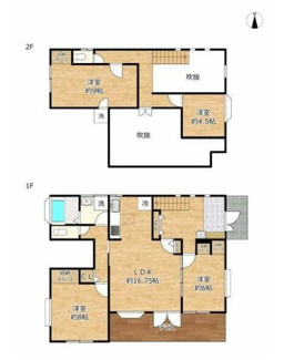 【間取り】 | 真岡市高勢町4LDk中古住宅