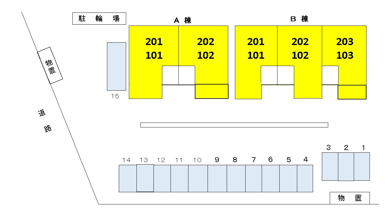 ヴィラ　セントウェル　Ｂの区画図