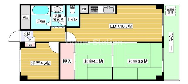 【間取り】 | グリーンハイツ十三
