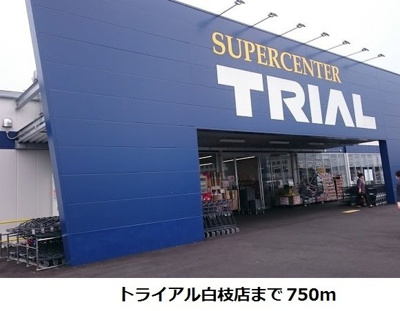 【周辺】 | グランメールＣ | トライアル白枝店まで750m