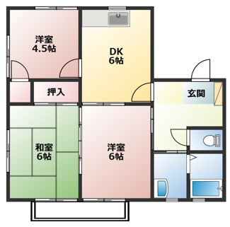 【間取り】 | アーバンハイツ小路口E