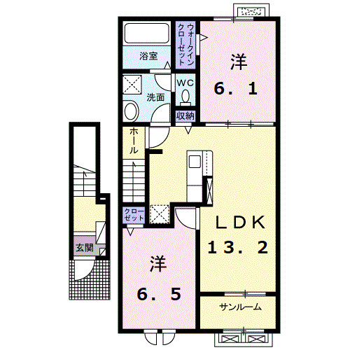 キョウハイムＤの間取り