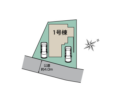 蓮田市馬込2丁目　新築一戸建て　ブルーミングガーデン　01の区画図|1号棟