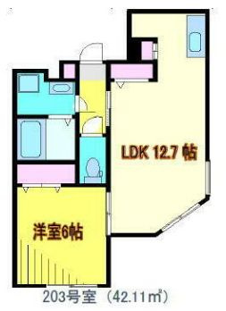 Fille Flats KAWAGUCHI-HONCHOの間取り