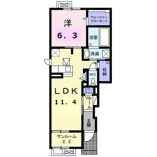 リヨン　鯖江　０２の間取り