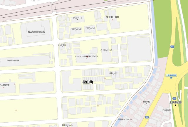 セレッソコート甲子園口ディアナの地図