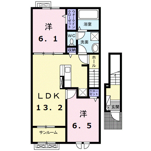 グラン　ブルーⅡ　Ａの間取り