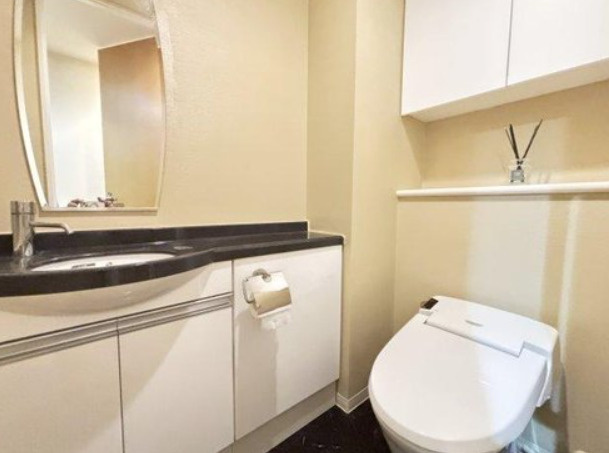 アーバンビュー芦屋山手A棟のトイレ|収納スペース、手洗いカウンターあり