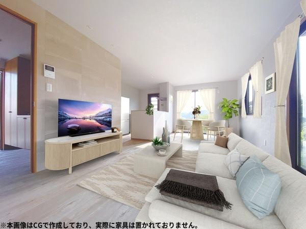 田尻南二丁目　中古の居間・リビング|※本画像はCGで作成しており、実際に家具は置かれておりません。