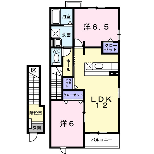 カーサ・プラシード　Ⅱの間取り