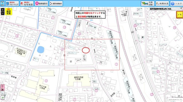 南青山町売地の地図