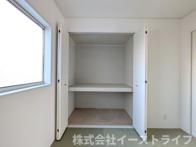 【新築戸建】　いわき市佐糠町第8の収納|4号棟写真　和室には押入れが付いてるので、来客用の布団も収納できます！