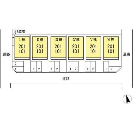 グランドソレイユⅣの区画図