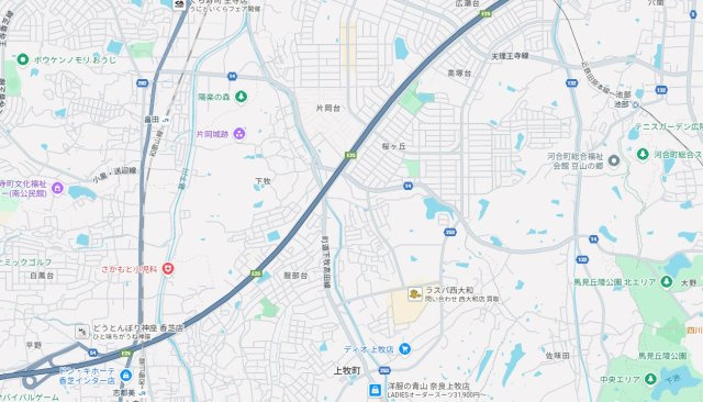 北葛城郡河合町高塚台　第3期　新築一戸建ての地図