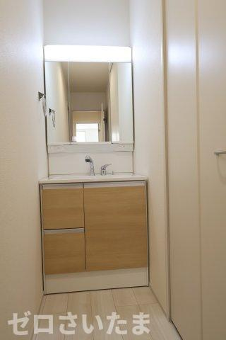 《仲介手数料無料》見沼区堀崎町583-1新築一戸建てリーブルガーデンの独立洗面台