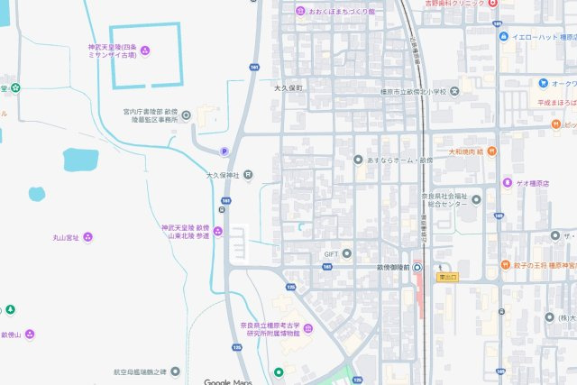 橿原市大久保町　第1期　新築一戸建ての地図