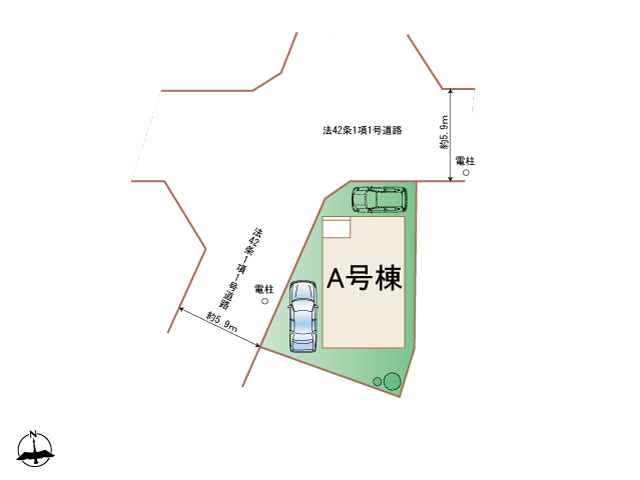 守山区川村町｜名古屋市の戸建ならホームアップの区画図