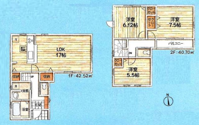 東村山市萩山町1丁目・全1棟　新築一戸建　～LDK17帖～の区画図|整形地・土地面積89.92平米（約27.2坪）