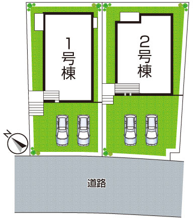 堺市南区茶山台　新築一戸建ての区画図|全2区画