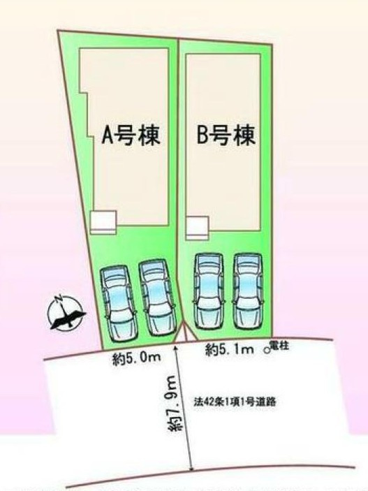刈谷市荒井町2丁目7番23『仲介手数料無料』新築戸建ての区画図