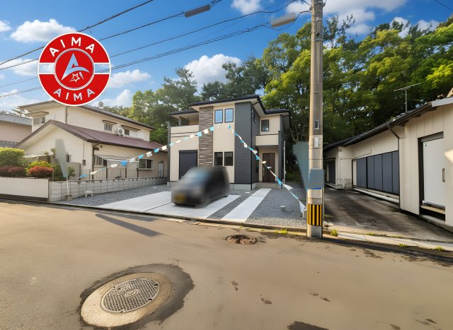 古賀市花見南3丁目第4-1棟（1号棟）の前面道路含む現地写真|見学の時間などお気軽にお問い合わせ下さい。