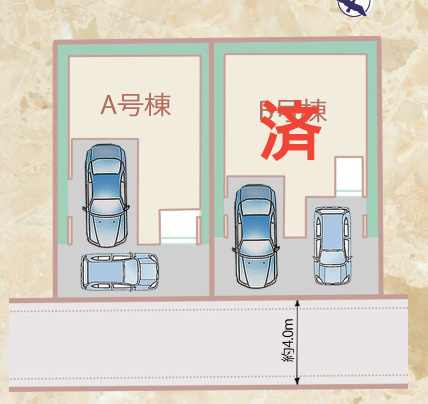 静岡市葵区北番町２期　新築戸建　全２棟　A号棟の区画図