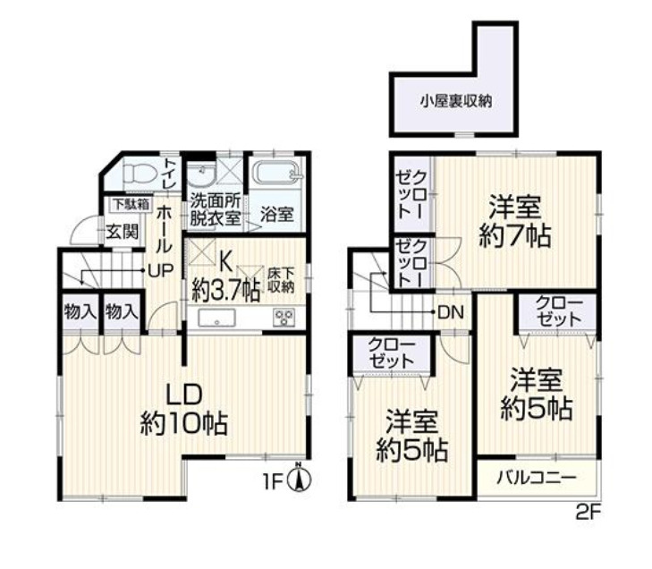 横浜市戸塚区汲沢6丁目 中古戸建て【仲介手数料無料】の間取り
