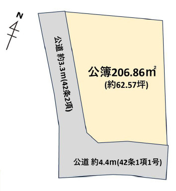 【土地図】 | 高砂市伊保崎４丁目　土地 | 敷地約62.5坪です。
