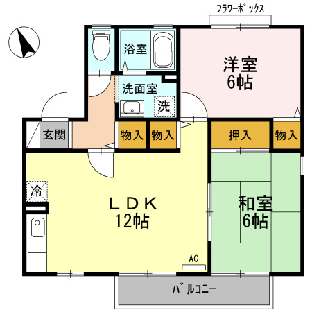 【間取り】 | シャルマンHAMA Ｂ