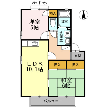 【間取り】 | サンライズ吉永 E棟
