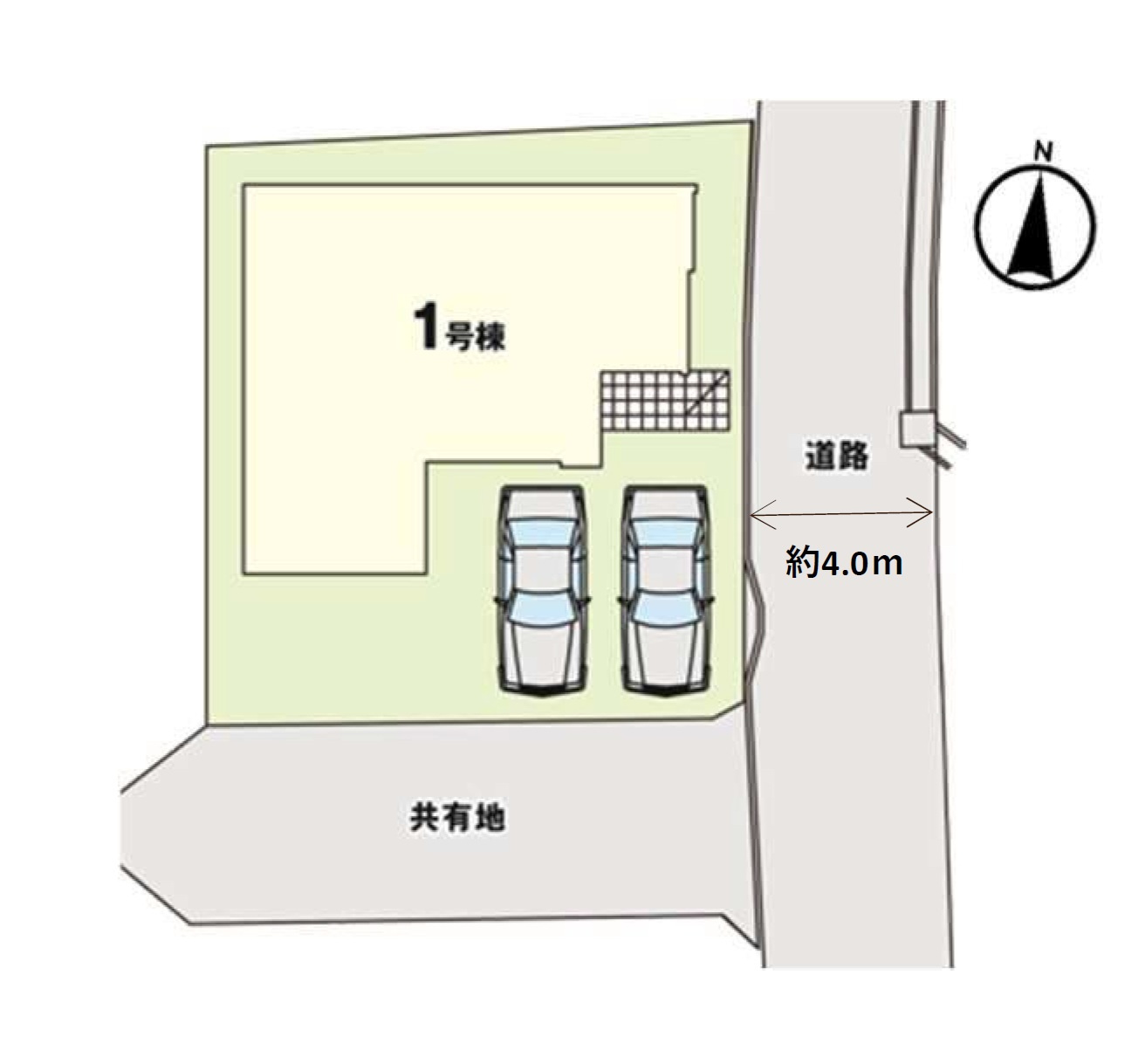 福岡市早良区賀茂2丁目第4-1棟（1号棟）　の区画図|配置図（1号棟）
