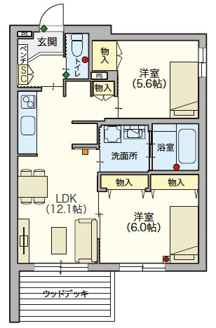 （シニア限定）コンフォートレジデンス武蔵浦和の間取り