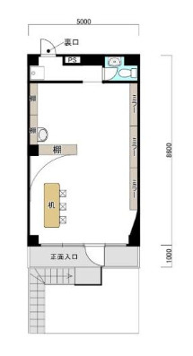 大津市中央２丁目の事務所の間取り