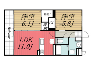 【間取り】 | 富里市日吉台マンション