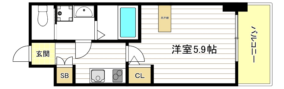 セレニテ難波ミラク参番館の間取り