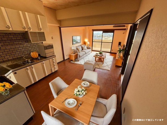 ビアンカ府中の居間・リビング|奥行のあるリビングダイニングはゆったりくつろぎの空間♪