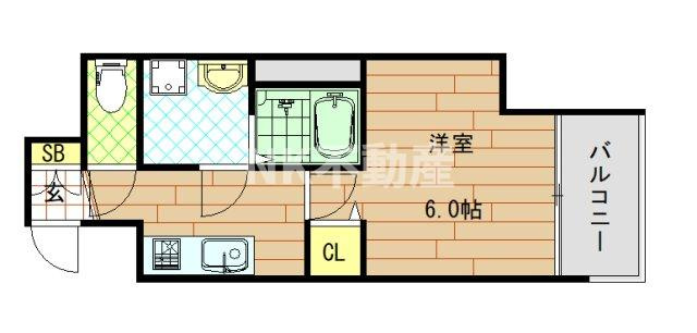 【間取り】 | S-RESIDENCE小阪azure（河内小阪賃貸） | 間取りです