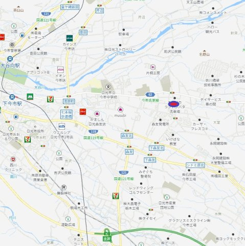 日光市森友　戸建の地図
